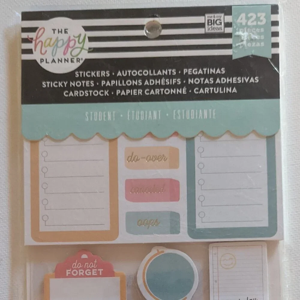 NWT 423pc Happy Planner Vacay Student School Multi Pack Stickers Accessories NEW